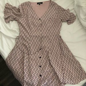 Medium pink print dress